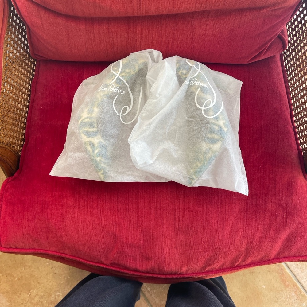 Sam Edelman Green, blue, yellow Patterned Heels - Picture 9 of 9